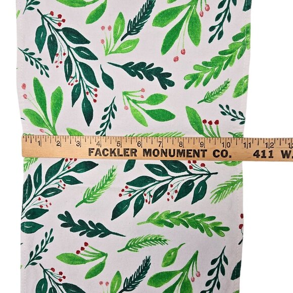 Leaf Pattern Table Runner Nature Foliage Garden Summer Spring Bohemian Plants - Picture 5 of 8